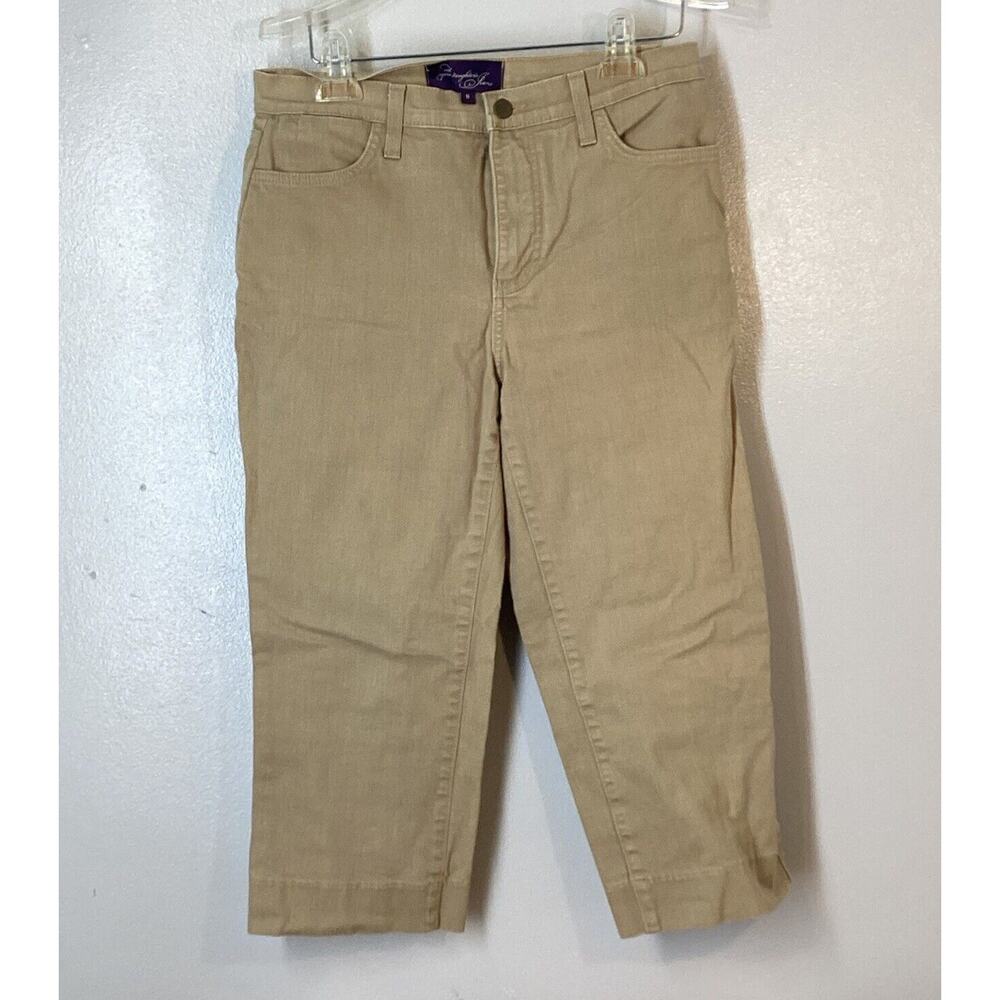 NYDJ Womens Jeans Size 8 Tan Crop Denim Lift Tuck Technology